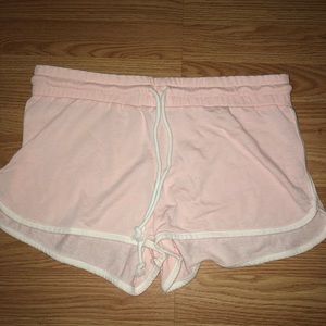 Pale Pink Drawstring Shorts